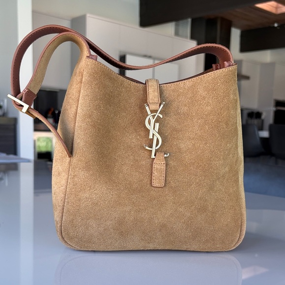 Yves Saint Laurent Handbags - Tan Suede Yves Saint Laurent Shoulder Bag